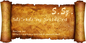 Sárkány Szilárd névjegykártya